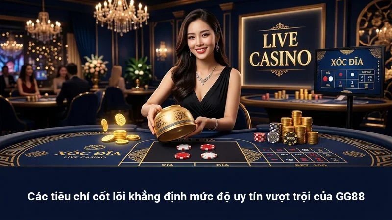 Các tiêu chí cốt lõi khẳng định mức độ uy tín vượt trội của GG88